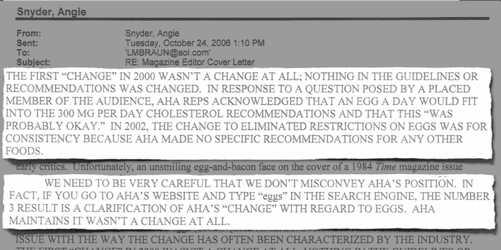 07 USDA Clarifies AHA Cholesterol Position to the Egg Industry