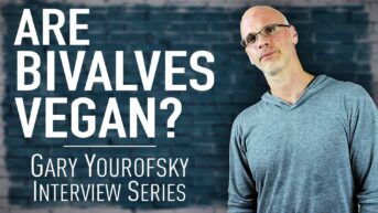 Author and vegan activist Gary Yourofsky is shown along side the words “Are bivalves vegan - Gary Yourofsky interview series”