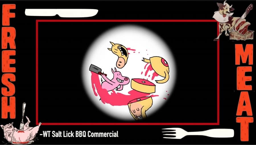 A screen shot of the WT Salt Lick BBQ commercial