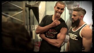 Richard Burgess of vegan gains is shown along side of Lex Griffin of LexFitness